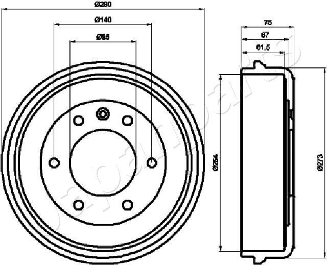 JAPANPARTS TA-0410 Brake Drum