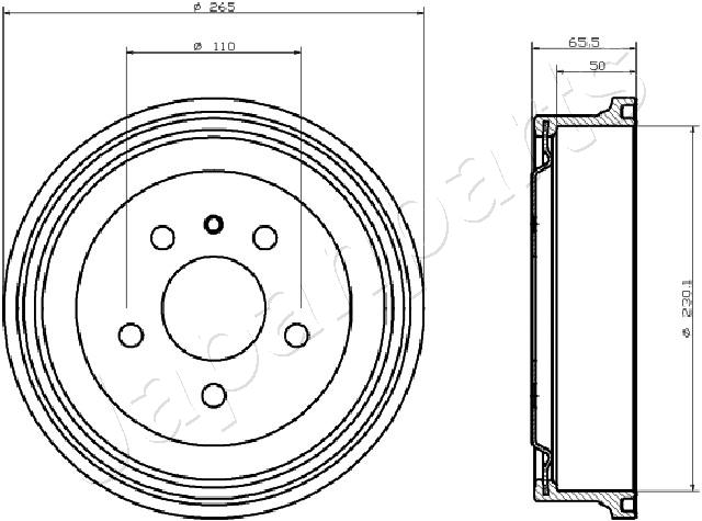 JAPANPARTS TA-0413 Brake Drum