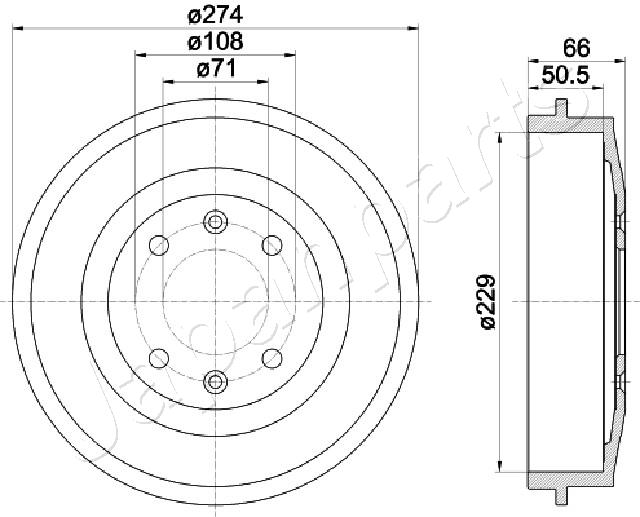 JAPANPARTS TA-0600 Brake Drum