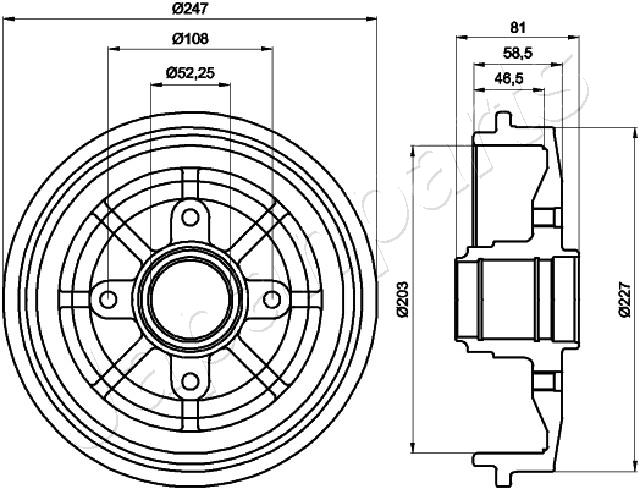 JAPANPARTS TA-0609 Brake Drum