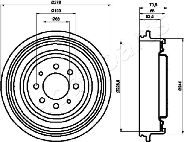 JAPANPARTS TA-0703 Brake Drum