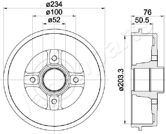 JAPANPARTS TA-0704 Brzdový...