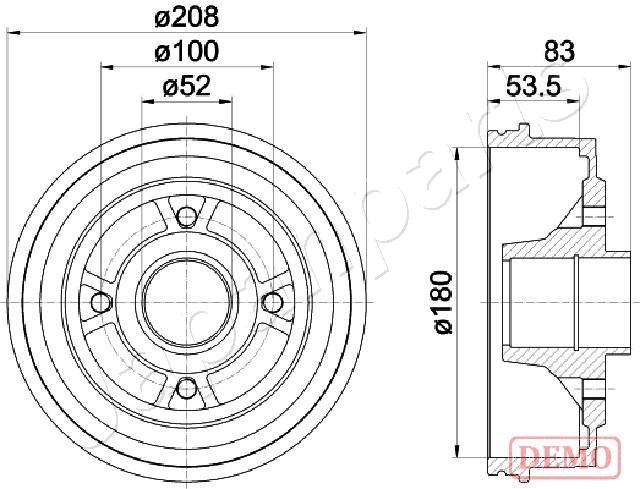 JAPANPARTS TA-0709C Tamburo...