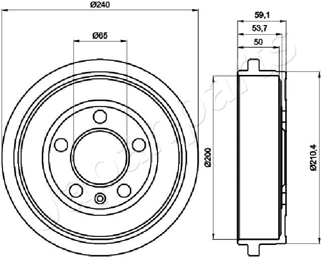 JAPANPARTS TA-0900 Brake Drum