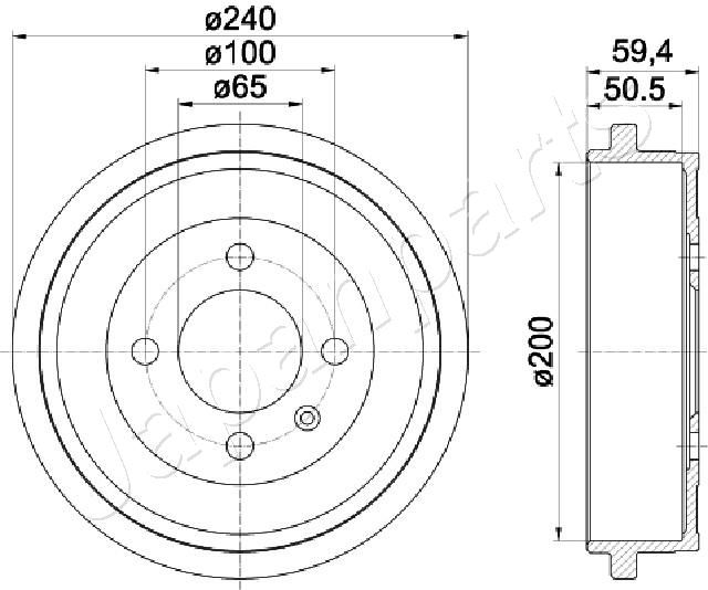 JAPANPARTS TA-0902 Brake Drum