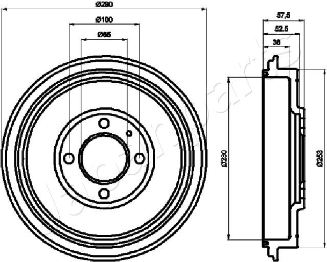 JAPANPARTS TA-0907 Brake Drum