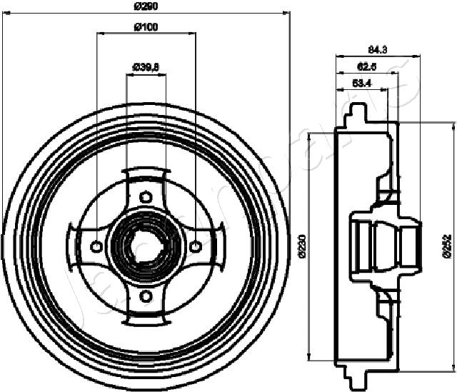 JAPANPARTS TA-0913 Brake Drum