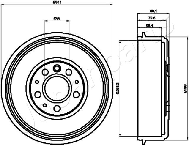 JAPANPARTS TA-0914 Brake Drum