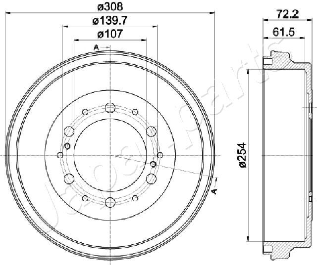 JAPANPARTS TA-225 Brzdový...