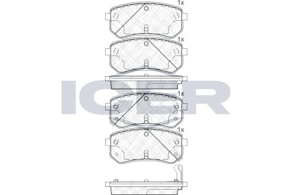 ICER 181710 Brake Pad Set, disc brake