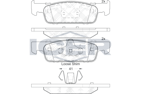 ICER 182115 Brake Pad Set, disc brake