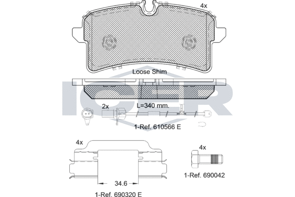 ICER 182159 Brake Pad Set, disc brake