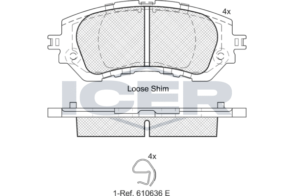 ICER 182180 Brake Pad Set, disc brake
