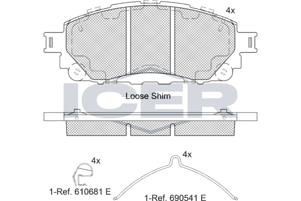 ICER 182296 Brake Pad Set, disc brake