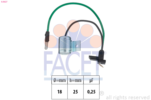 FACET 0.0627 Condensateur,...