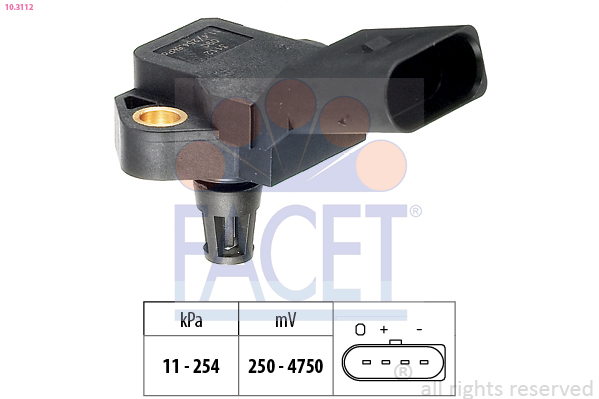 FACET 10.3112 Sensor, boost...