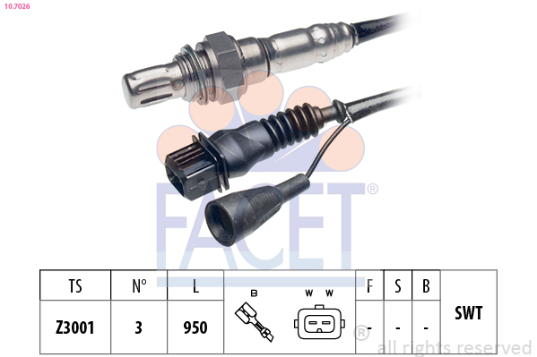 FACET 10.7026 Sonda lambda