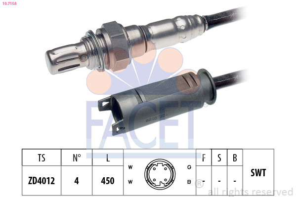 FACET 10.7158 Lambda sensörü