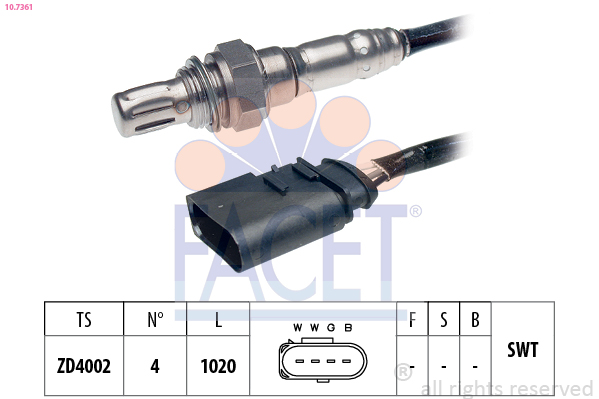 FACET 10.7361 Lambda sensörü