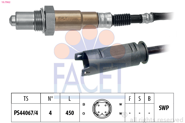 FACET 10.7962 Sonda lambda