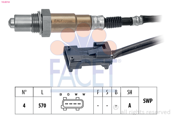 FACET 10.8318 Lambda sensörü