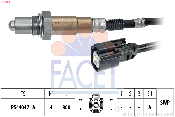 FACET 10.8363 Αισθητήρας λάμδα