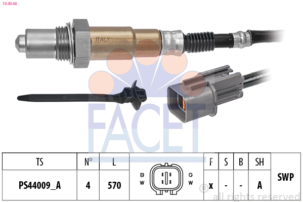 FACET 10.8548 Made in Italy - OE Equivalent Oxygen Sensor