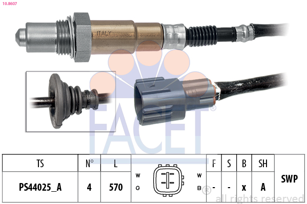 FACET 10.8607 Made in Italy - OE Equivalent Lambda sonda