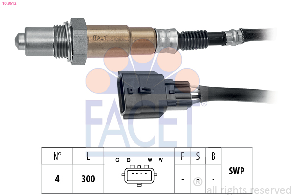 FACET 10.8612 Made in Italy - OE Equivalent Lambda sonda