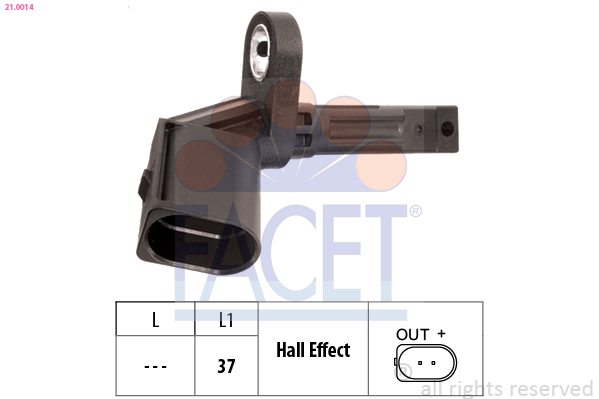 FACET 21.0014 Sensor, wheel...