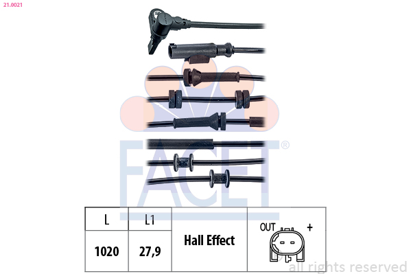 FACET 21.0021 حساس، سرعة...