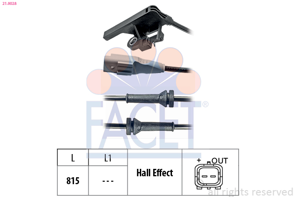 FACET 21.0028 Sensor, wheel...