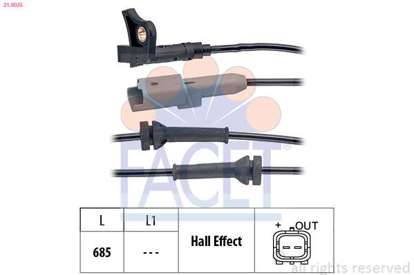 FACET 21.0035 Sensor, ABS