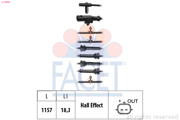 FACET 21.0065 ABS-givare