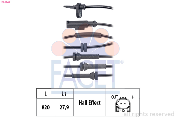 FACET 21.0140 Tekerlek hız...