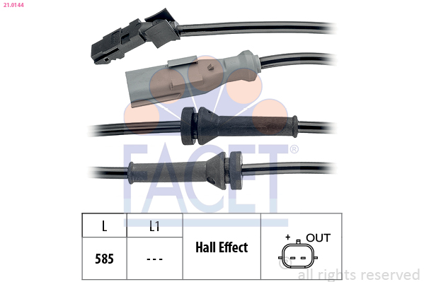 FACET 21.0144 Sensor, ABS