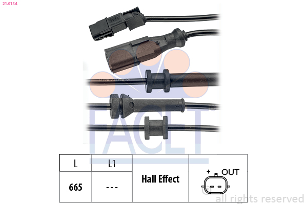 FACET 21.0154 Sensor, ABS