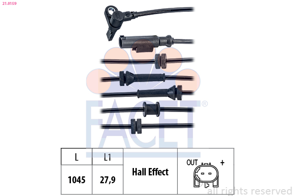 FACET 21.0159 Sensor, wheel...