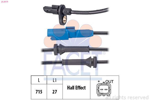 FACET 21.0171 Sensor, wheel...