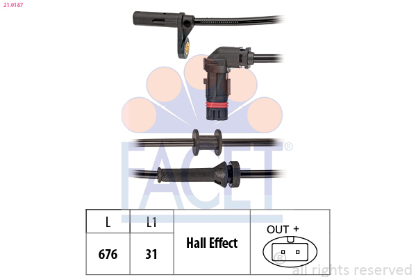 FACET 21.0187 Sensor, wheel...