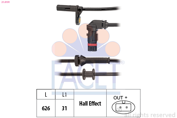 FACET 21.0191 ABS-anturi