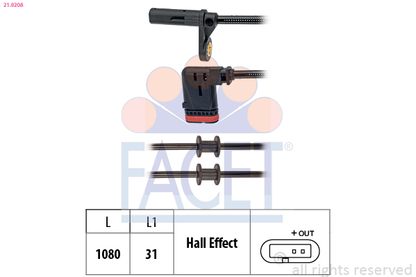 FACET 21.0208 حساس، سرعة...