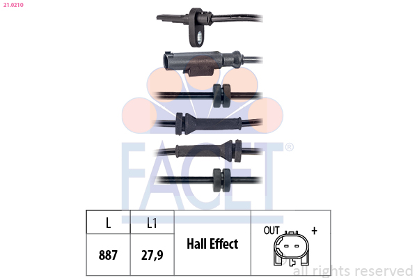 FACET 21.0210 ABS-anturi