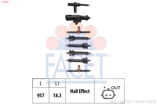 FACET 21.0231 حساس، سرعة...