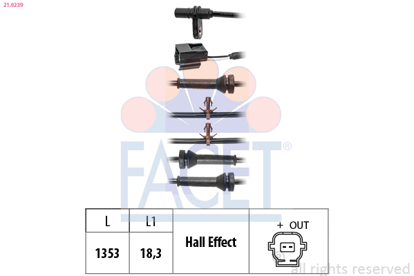 FACET 21.0239 Capteur,...