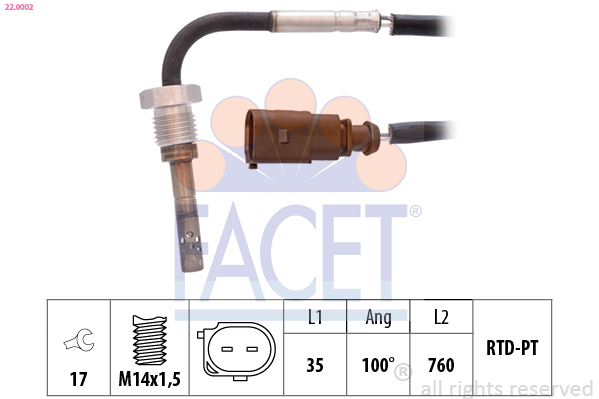 FACET 22.0002 حساس، درجة...