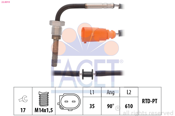 FACET 22.0019 حساس، درجة...