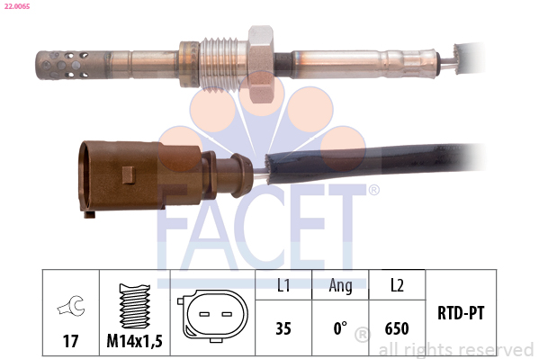 FACET 22.0065 Capteur,...