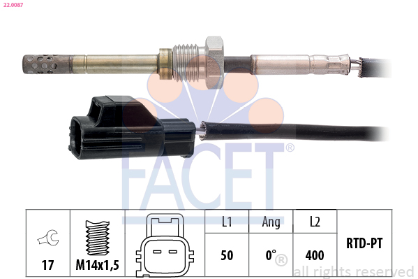 FACET 22.0087 حساس، درجة...