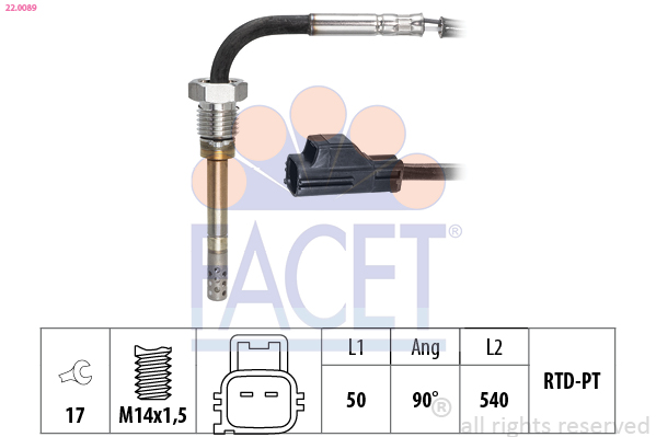 FACET 22.0089 حساس، درجة...